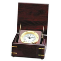 Rosewood/Brass Captain's Desk Clock